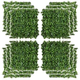12 PCS 20" x 20" Artificial Boxwood Wall Panel Sweet Potato Leaf Privacy Fence (Option: Light Green-530x530x300 mm)