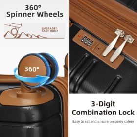 Luggage Sets 5 Piece With Duffel Bags, Hardside Expandable Suitcases With Spinner Wheels, Black (Option: defaulttitle)
