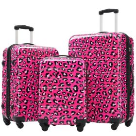 Hardshell Luggage Sets 3 pcs Spinner Suitcase with TSA Lock Lightweight-20"+24"+28" Luggages (Option: As picture)