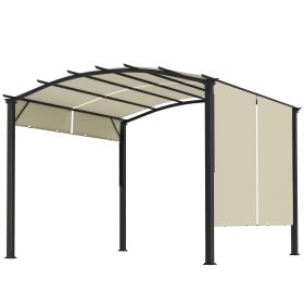 11' x 11' Outdoor Retractable Pergola Canopy for Backyard, Beige (Option: Beige-2240x215x200 mm)