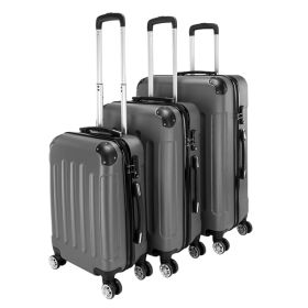 3-in-1 ABS Trolley Case 20 Inches, 24 Inches, 28 Inches Dark Gray (Option: Dark Gray)